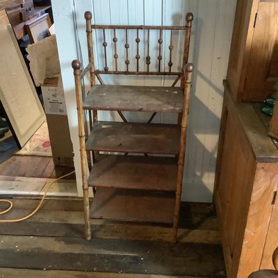386 Victorian Bamboo Bookcase with Four Shelves