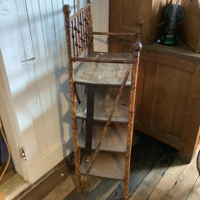 386 Victorian Bamboo Bookcase with Four Shelves