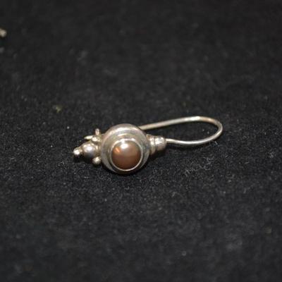 925 Sterling Drop Earrings with Cultured Pearl 4.2g