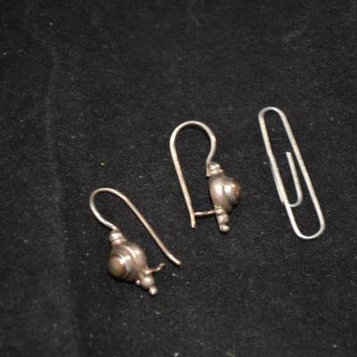 925 Sterling Drop Earrings with Cultured Pearl 4.2g