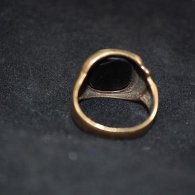 10K Gold "B" Monogrammed Ring Size 11 Cracked 6.2g
