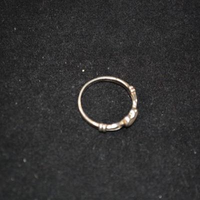 925 Sterling Heart Ring Size 5 1.0g