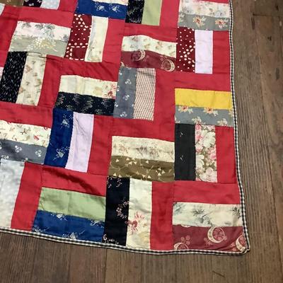391 Antique Zig Zag Handmade Double Sided Quilt