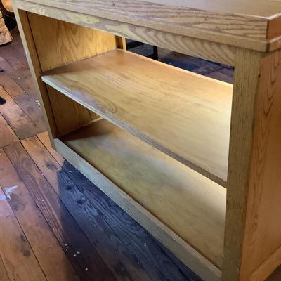 392 Vintage Wooden Rolling Store Display Cart