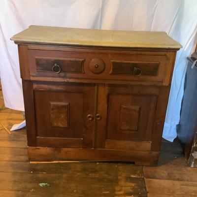 393 Vintage Victorian Marble Top Washstand