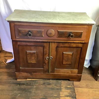 393 Vintage Victorian Marble Top Washstand