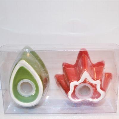 Flat Leaves Set Red & Green - Boxed 2 1/2