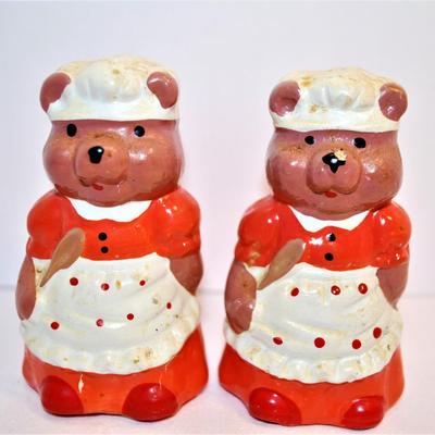 Vintage Bears Chefs Set with Hats + Aprons 3
