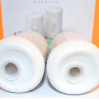 "Gartner" Pale Elk Impression on White Shakers-Boxed 3 1/4"