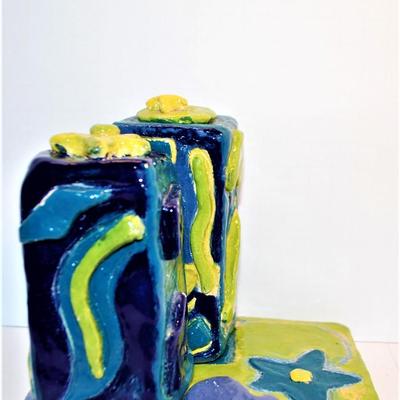 Handcrafted Original Set with Tray--Very Different 5"