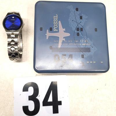 FOSSIL FS-2710 DIAMOND BLUE ARKITEKT WATCH