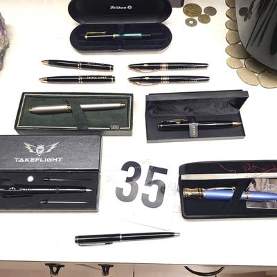 12 Ball Point Pen Lot - Read Descriptions