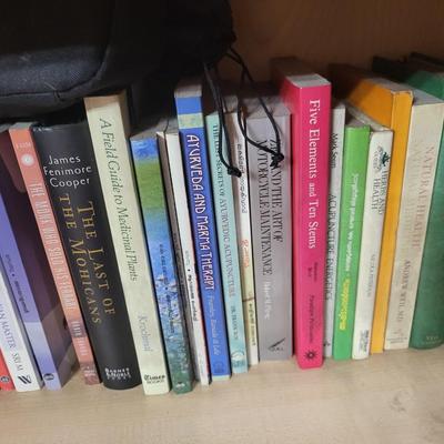 156 Book Collection, Including Wood Shelf - 30 Wide x 72 Height