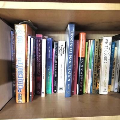 156 Book Collection, Including Wood Shelf - 30 Wide x 72 Height