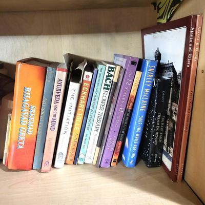 156 Book Collection, Including Wood Shelf - 30 Wide x 72 Height