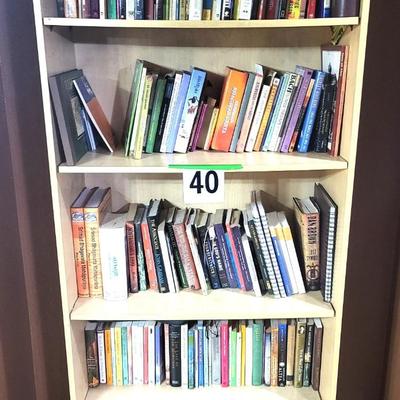 156 Book Collection, Including Wood Shelf - 30 Wide x 72 Height
