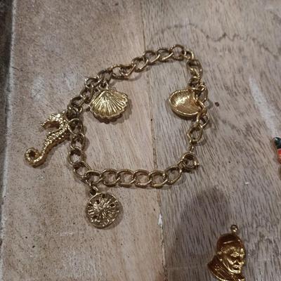 Bracelet and various charms