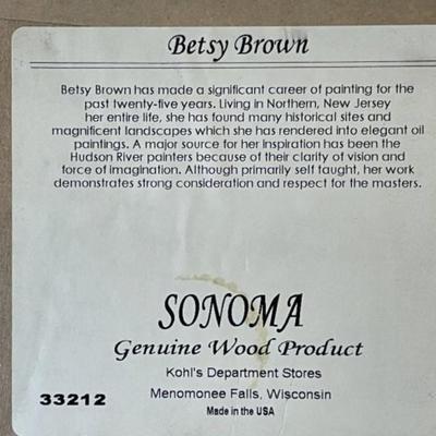 Betsy Brown New Jersey Artist Print Frame Size 26" x 30.5" in Very Good Preowned Condition.