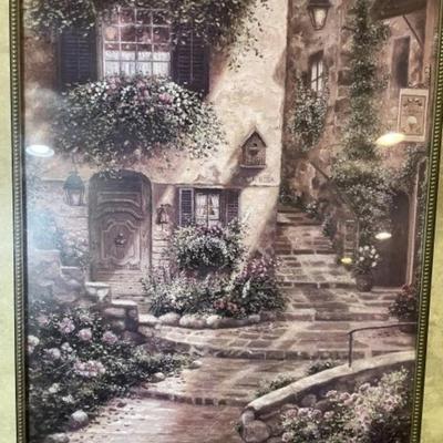Betsy Brown New Jersey Artist Print Frame Size 26" x 30.5" in Very Good Preowned Condition.