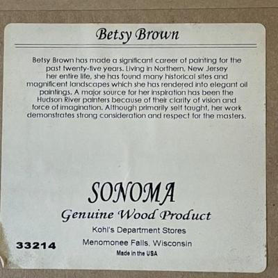 Betsy Brown New Jersey Artist Print Frame Size 26" x 30.5" in Very Good Preowned Condition.