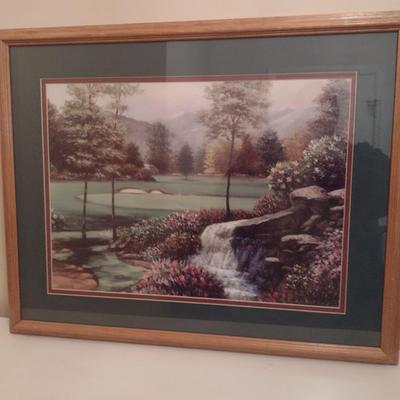 Framed Art Print Mountain View Golf Course