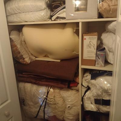 Entire Contents of Closet Containing Quality Used and New Linens and Bedding