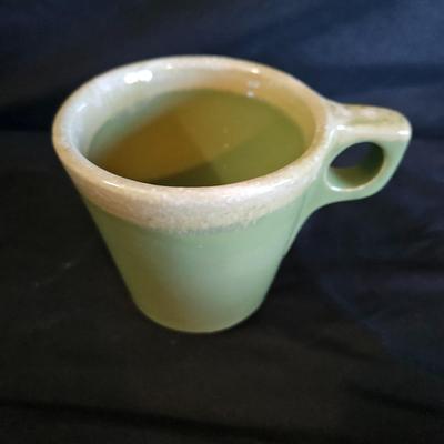 Hull Oven Proof Avocado Green Stoneware Dishes (K-DW)
