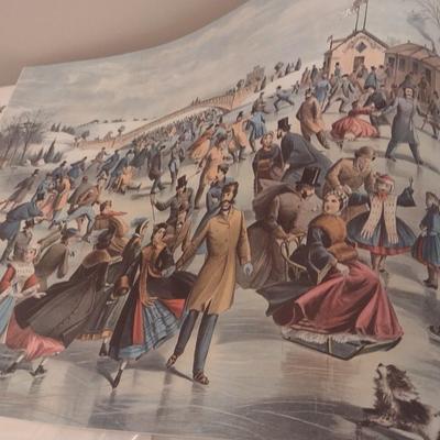 1987 Edition of The World of Currier & Ives Large Coffee Table Pictorial Book