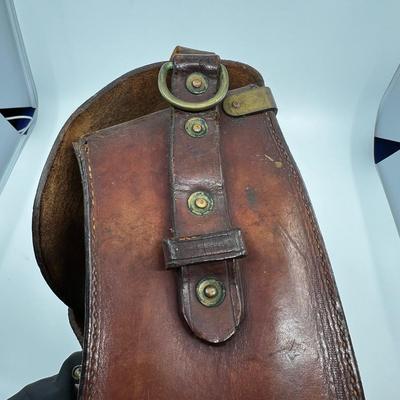 N453 WWI Danish Madsen MG (5) Magazine Leather Case