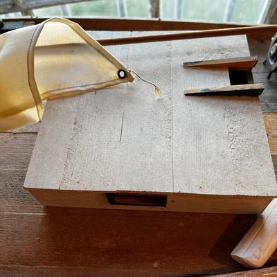 N458 Unfinished - Large Willie L. Bennet Motorized Sailboat Model