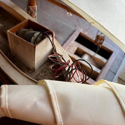 N458 Unfinished - Large Willie L. Bennet Motorized Sailboat Model