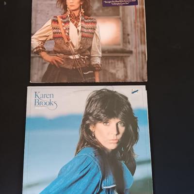 Karen Brooks Vinyl Albums -Walk on & Hearts on fire - LP Record