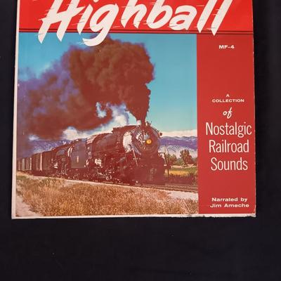 Two Locomotive Vinyl Albums - LP record Highball Train - The Big steam Union Pacific
