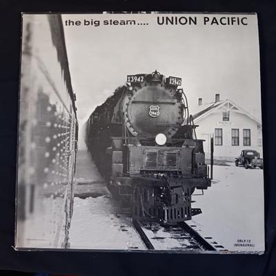Two Locomotive Vinyl Albums - LP record Highball Train - The Big steam Union Pacific