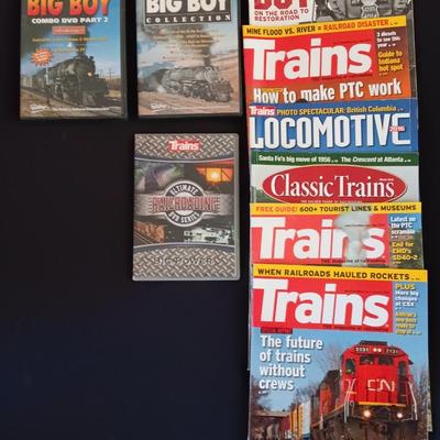 DVD's on BIG boy Steam train and several back issue Train magazines