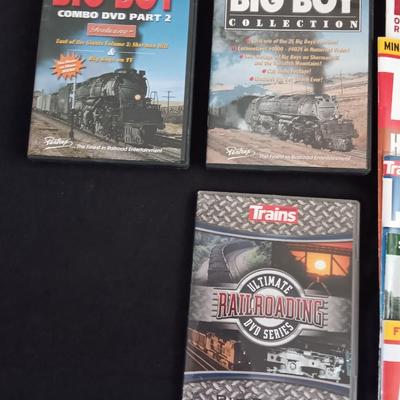 DVD's on BIG boy Steam train and several back issue Train magazines