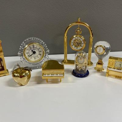 Gold trinkets, clocks & coasters
