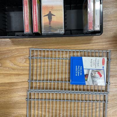 CDs, DVDs, cassette tapes