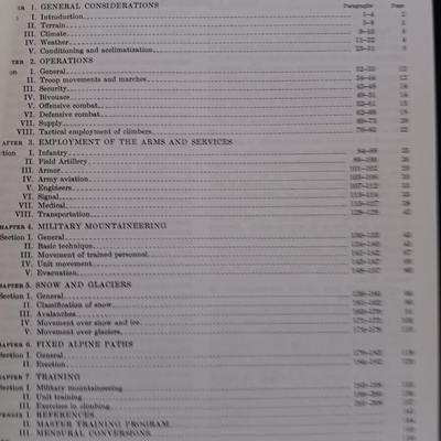 Military issued Army technical Manuals - Combat - Mountain operations - Rifle - Fortified positions - tools lists & more.