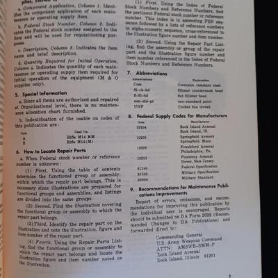 Military issued Army technical Manuals - Combat - Mountain operations - Rifle - Fortified positions - tools lists & more.