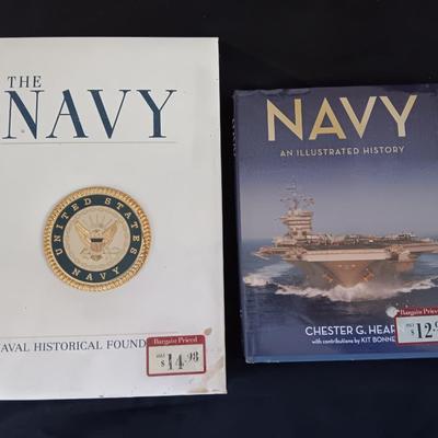 Two US Navy hardback books - Naval history & Illustrated History