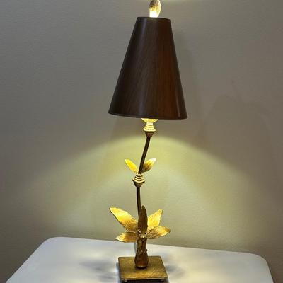 Antiqued Gold Metal Decorative Lamp