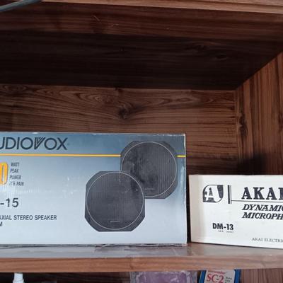 Akai Dynamic Microphone DM-13 with Audiovox 6" Coaxial stereo speakers