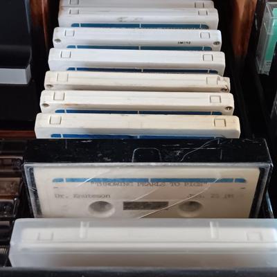 Vintage electronic items - Chemicals - Cassette tapes with organizer - Demagnetizers and more