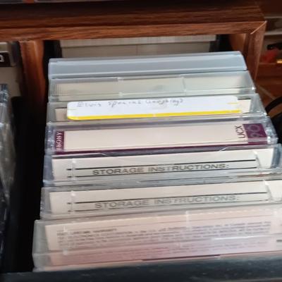 Vintage electronic items - Chemicals - Cassette tapes with organizer - Demagnetizers and more
