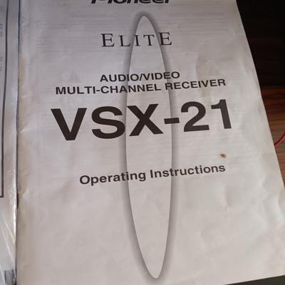Pioneer Elite Audio / Video Multi-Channel Receiver VSX-21