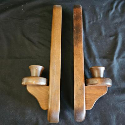 Wooden Wall Mounted Mirror and Candleholders (DR-DW)