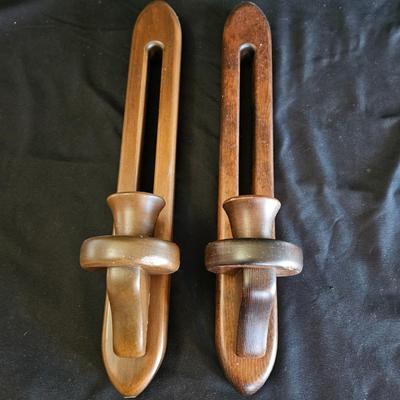 Wooden Wall Mounted Mirror and Candleholders (DR-DW)