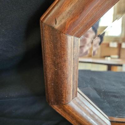 Wooden Wall Mounted Mirror and Candleholders (DR-DW)
