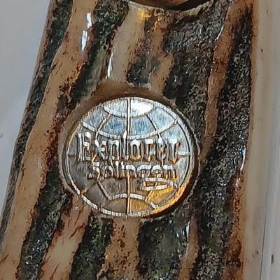 NICE! PUMA 6397 Solingen Germany Explorer #30-397 stag handled Knife with leather sheath.